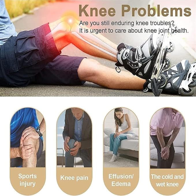 Abgrow Knee Massager with Heat, Infrared & Vibration Therapy for Joint Pain Relief, Arthritis & Cramps – Rechargeable Smart Knee Physiotherapy Machine for Men & Women