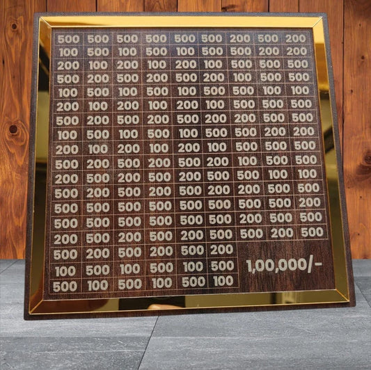 1 Lakh Wooden Money Piggi Bank for Kids/Piggy Bank, Money Box, Coin Box with Carved Design for Kids/Children, Savings Challenge Box, Cashbox,Cash Vault Wooden Savings Box,Wooden Coin Piggy Bank,Money Save Box Smash, Money Saver