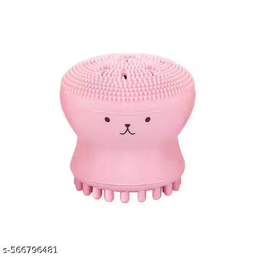 Facial Cleansing Brushes, Cute Octopus Shape Silicone Face Scrubber Massager Skincare Tool (1PC)